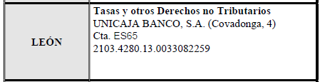 cuenta bancaria ingreso
